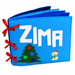 Książka sensoryczna - manipulacyjna Zima