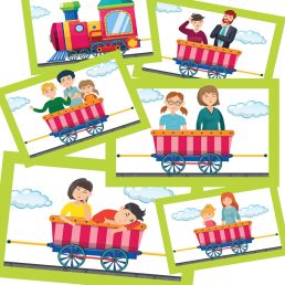 Pociąg emocji - wiersz z kartami do układania